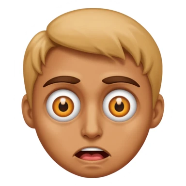 Crazy face emoji with twitching eye sticker