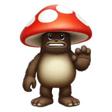 Mario-style Mushroom Bigfoot sticker