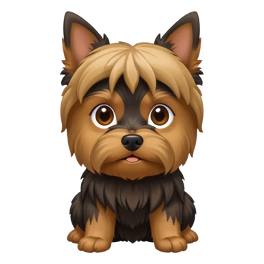 Yorkshire terrier na privada sentado fazer poop  sticker