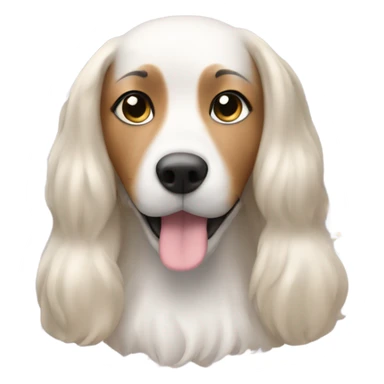 dog gilr with a star hair clip sticker