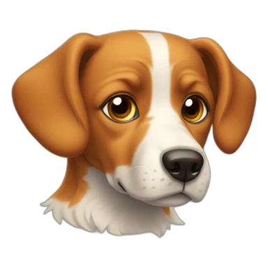 chien roux aux yeux verts sticker