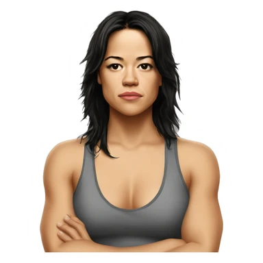 michelle rodriguez serious wearing tank top sticker