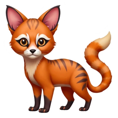 Caracal-Lykoi-Sphynx-Red-Panda-fusion-hybrid-animal-creature, full body sticker
