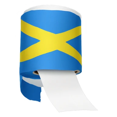 toilet paper with ukraine flag sticker