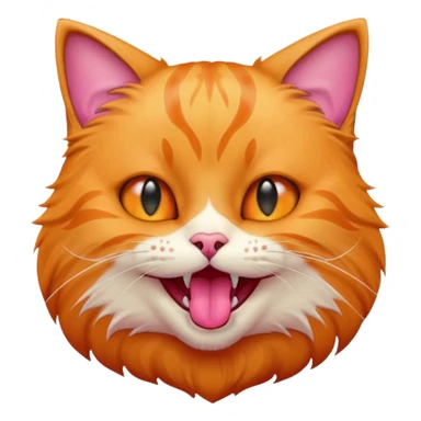 a kitty opening its mouth wide sticker