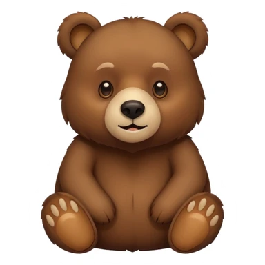 Flat design style bear sticker