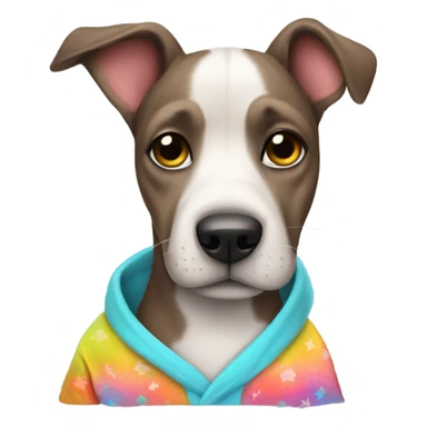 Dog in pjs sticker