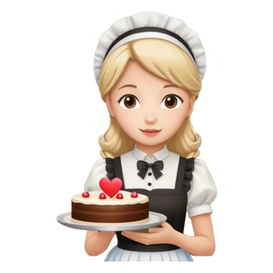 Maid cafe girl sticker