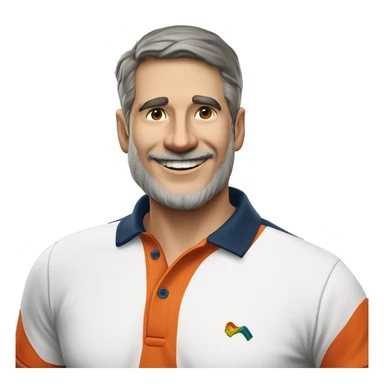 um homem camisa gola polo ail sticker