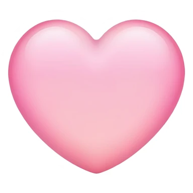 pastel pink heart with gradient and smooth rounded edges sticker