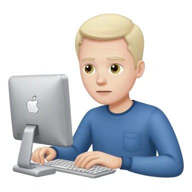 A WHITE MAN WITH A PC  sticker