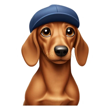 Sausage dog with a cap on ￼ sticker