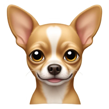 tan chihuahua with one line eye sticker