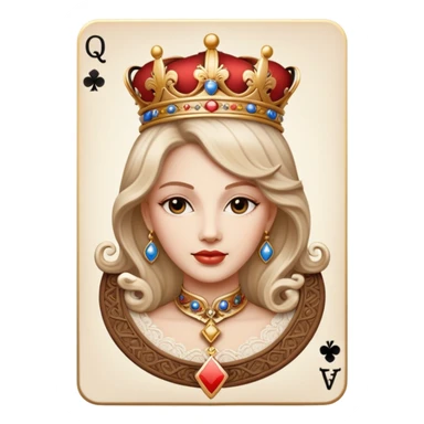 head of queen of clubs sticker