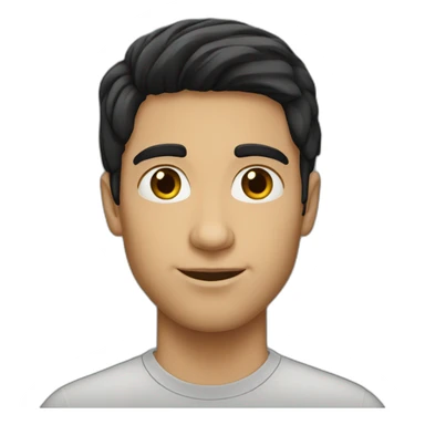 brazilian-white-guy-straight-black-hair sticker