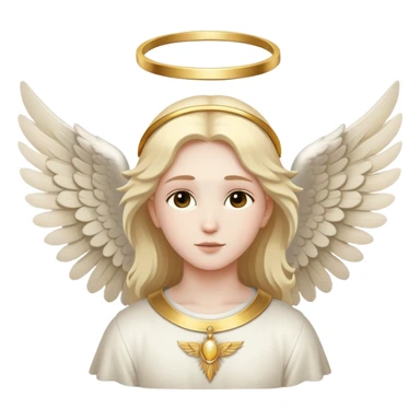 guardian angel with wings and halo from bible sticker