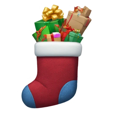 A cozy Christmas stocking filled with little surprises sticker