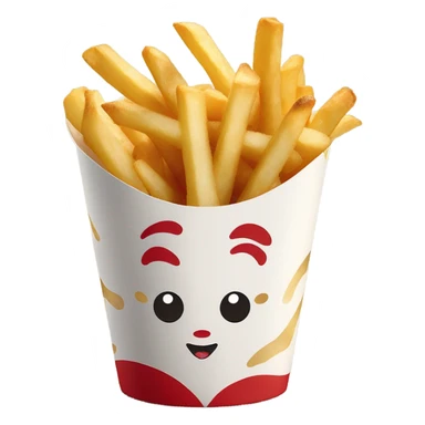 chick fli a french fries sticker