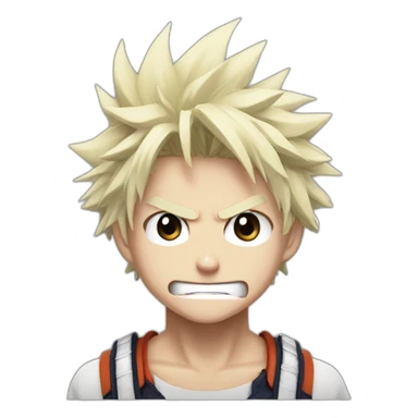 Bakugo my hero academia angry sticker