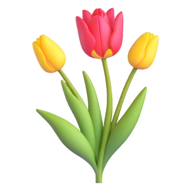 Easter tulip flower sticker