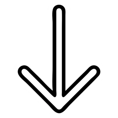down arrow icon, clean and simple, suitable for UI, no text sticker
