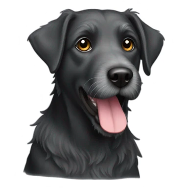 black gray terrier lab scruffy sticker