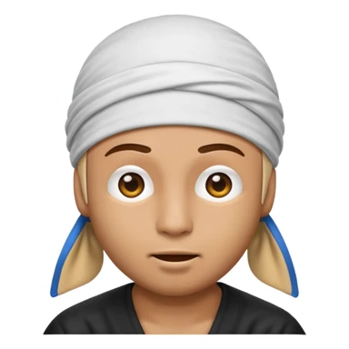 Emoji doing Rizz face with durag on head  sticker