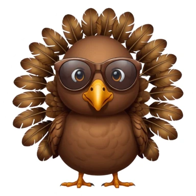 Turkey bird wearing sunglasses  sticker