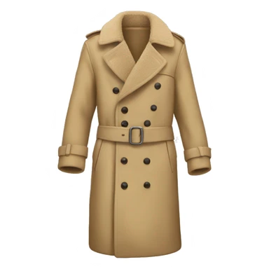 beige sherpa trench coat no person sticker