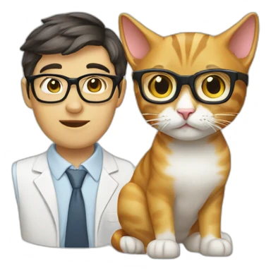 nerd+cat sticker
