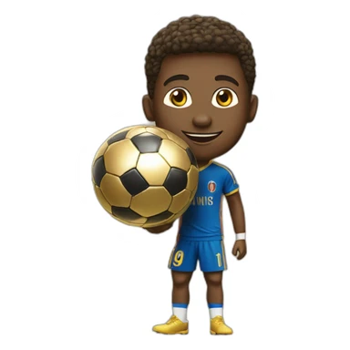 Haamand avec un ballon d'or sticker