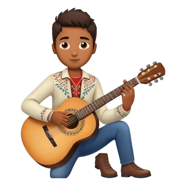 Miguel boy with guitar from Coco sticker