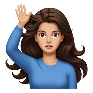 Lana del rey throwing her hair back, confidently sticker