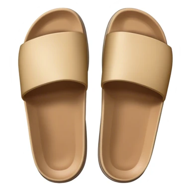 single empty open toe male light tan slide sticker
