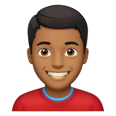 Isso agora faca esse emoji masculino com um cabelo preto baixo e um sorriso com um dente de ouro sticker