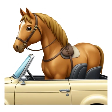 Horse in car sticker