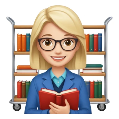 Librarian - book cart, badge





 sticker