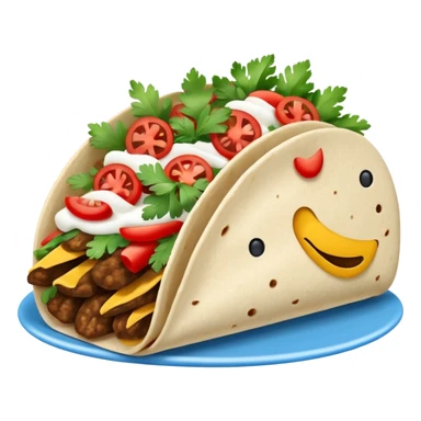 Emoji tacos bleu blanc rouge sticker
