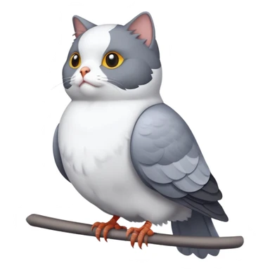 Cat pigeon sticker