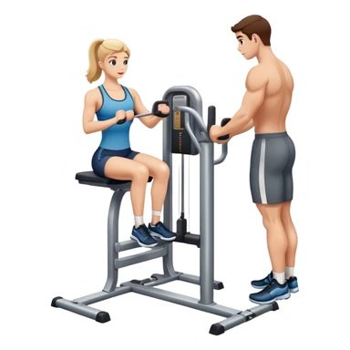 how to use gym calf-raise machine sticker