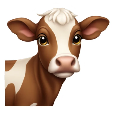 cute brown calf sticker
