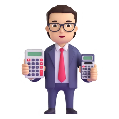 accountant with calculator sticker