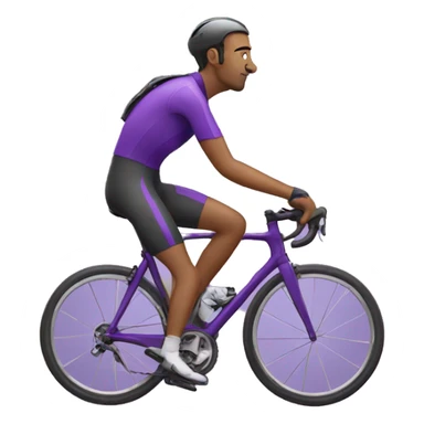 cycliste qui aime violet sticker