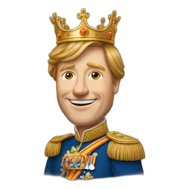 King Willem Alexander from The Netherlands sticker