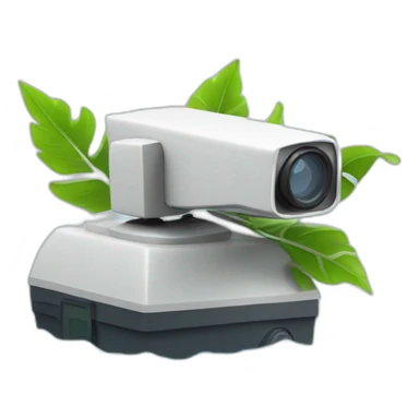 security-ptz-camera-and-leaf-floating-on-water-block sticker