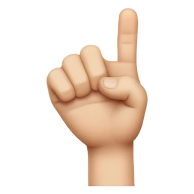 close the thumb finger, index finger and middle finger  sticker