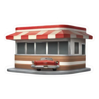 Vintage American diner  sticker