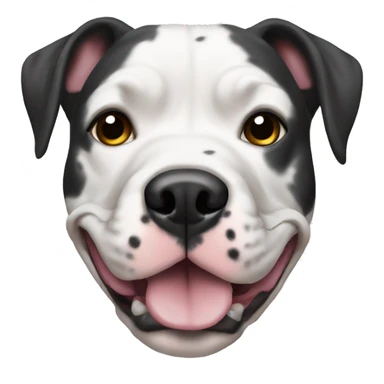 Black and white spotted pitbull sticker