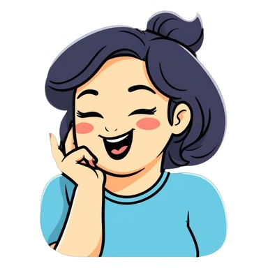 cartoon sticker of a curvy woman winking, wearing trendy clothes, fun and friendly style sticker