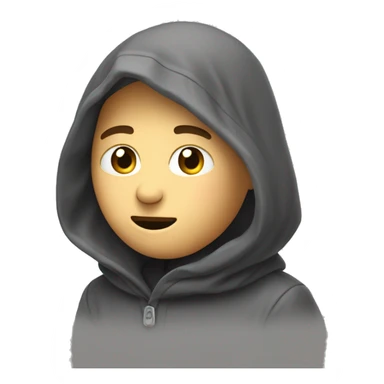 ￼ person with hands down hiding sticker